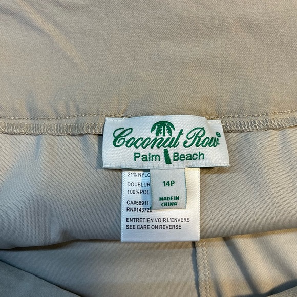 Coconut Row Palm Beach Pull On Double Pocket Skort Size 14P - Picture 6 of 6